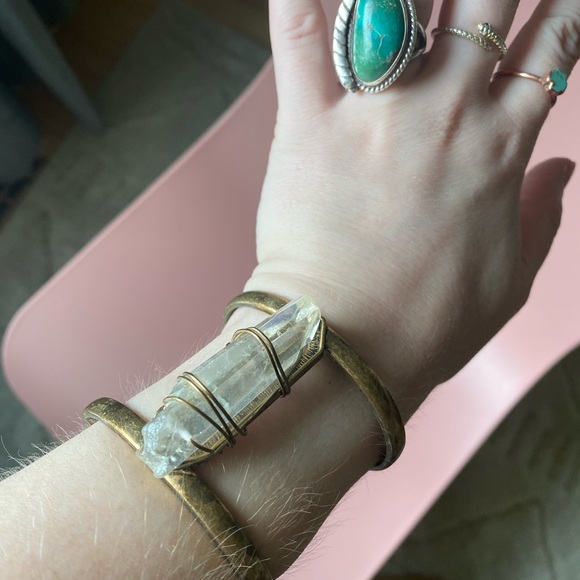 Boho Crystal Cuff Bracelet - Picture 5 of 11